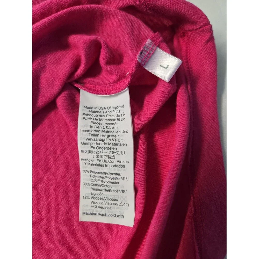 J.Crew Hot Pink Tank Top for Women L Y2K Barbiecore Tunic Summer Workout Beach
